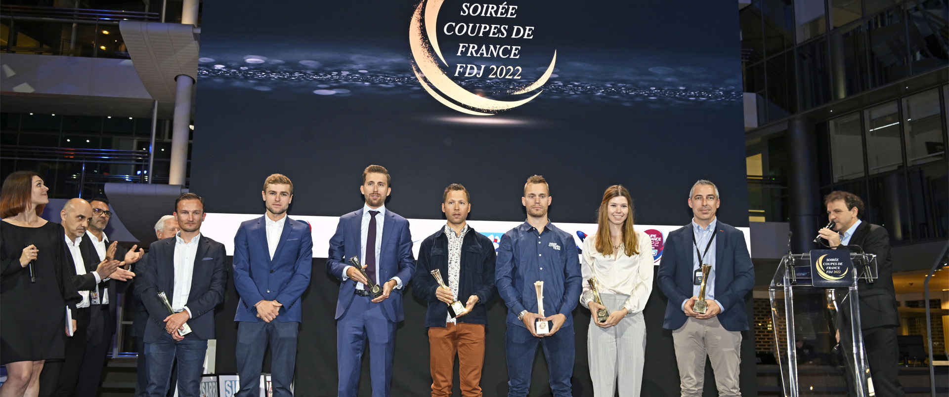 Cérémonie de remise des trophées des Coupes de France FDJ 2022